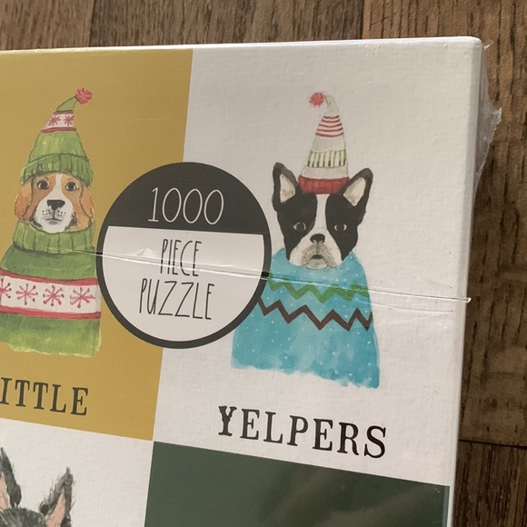 Rae Dunn Holiday Pets 1000 piece puzzle approx 27.5”X19.6”New, sealed - Picture 7 of 17